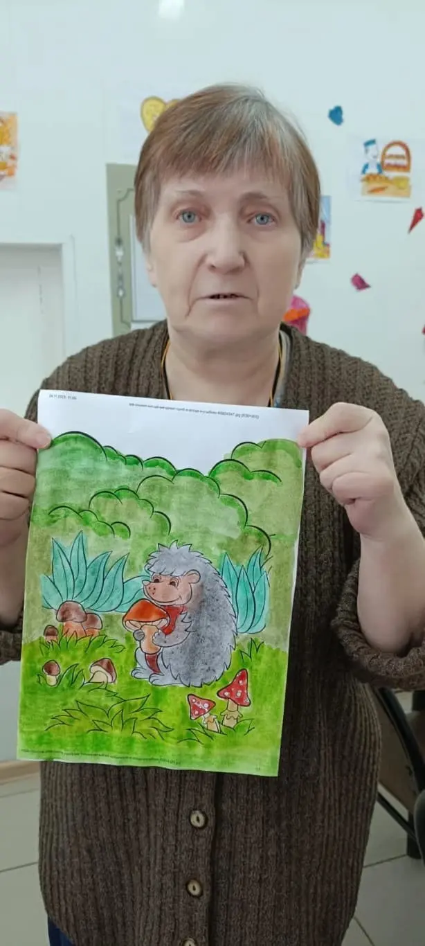 "Ёжик с грибами"